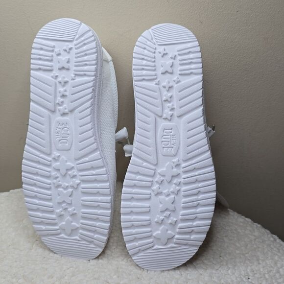 2731 NWT Hey Dude Wally Stretch Sox Wide Size 8EE White - Picture 5 of 8